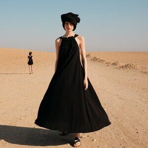 soeur Ponza Cotton Gauze Maxi Dress